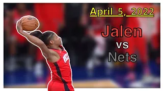 Jalen Green Full Game Highlights Against The Nets | April 5, 2022 | NBA