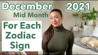 DECEMBER 2021 Mid Month For Each Zodiac Sign 🤍 🎄