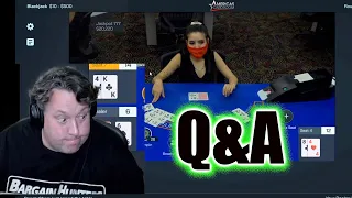 Игра LIVE BLACKJACK Americas Cardroom + Аукцион Войн с Вопросами и Хранениями