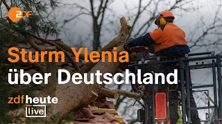 Sturmtief Ylenia fegt über Deutschland | ZDFheute live