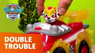 PAW Patrol - Double Trouble - Mighty Pups Toy Pretend Play Rescue For Kids