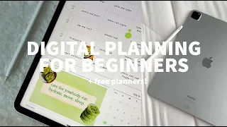 DIGITAL PLANNING FOR BEGINNERS☁️free planners + goodnotes tutorial!