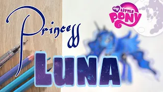 How to Draw Princess Luna from My Little Pony with Color Pencils Easy Step by Step Tutorial