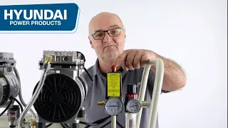 Using your HYUNDAI Low Noise Air Compressor (The HY27550) How to use an Air Compressor