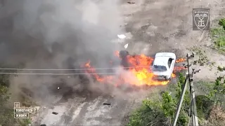 Без шансів — воїни К2 з другого пострілу знищують групу окупантів