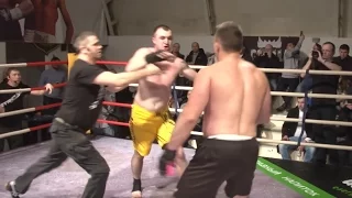 A guy was beaten for swearing!!! They fought in the ring!!!