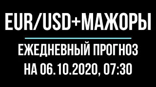 Евро доллар и пары мажоры - прогноз форекс на 06 октября 2020. Технический анализ графика  цены.