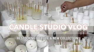 SMALL BUSINESS VLOG: RESTOCKING WEBSITE | LAUNCHING NEW COLLECTION | CANDLE BUSINESS JOURNEY