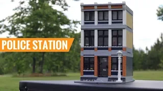 LEGO Modular-Compatible Police Station MOC Walk-Through!