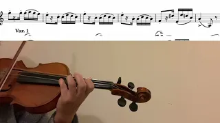Paganini caprice24 tutorial(short)violin tutorial/sheet music/close up/learning tempo