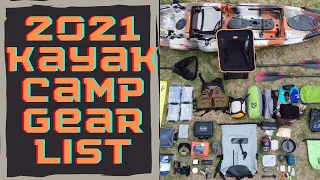 2021 KAYAK Camping GEAR List