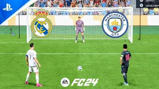 Real Madrid vs Manchester City | Ronaldo vs Messi | UCL FINAL | Penalty Shootout | FC 24 - PS5