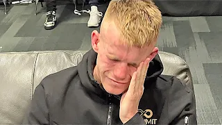 LIAM WILSON BREAKS DOWN IN TEARS  IN LOCKER ROOM AFTER KO LOSS TO VAQUERO NAVARRETE