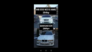 BMW540i vs MERS E55 AMG Roll Race