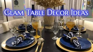 NEW° HOW TO DECORATE GLAM #BLUE and #GOLD Tablescape | Table Decor Ideas | Every Child Matters