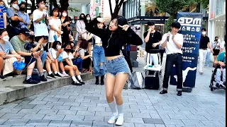 GDM DANCE BUSKING: HAYEON. CUTE ATTRACTIVE PERFORMANCE. HONGDAE STREET.