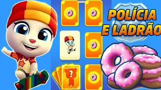 TALKING TOM GOLD RUN  EVENTS COPS AND ROBBERS LUCKY CARD SKATER ANGELA UNLOCKED BOSS FIGHT GAMEPLAY