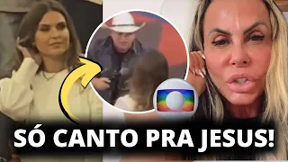 Vaza novo vídeo de Aline Barros no "Altas Horas" da Globo negando cantar música secular