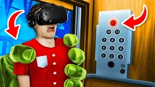 Opening SECRET DOOR In VIRTUAL REALTIY ELEVATOR (Floor Plan VR Funny Gameplay)