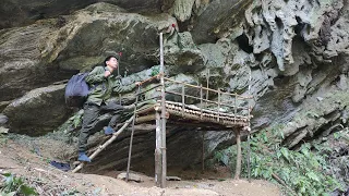 FULL VIDEO : 65 days build survival shelter in rock cave,live ancient life alone in rock cave | EP27