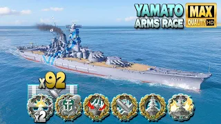 Battleship Yamato: MVP on map Mountain Range - World of Warships