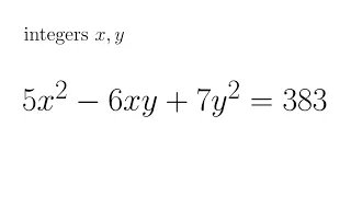 Solve 5x^2-6xy+7y^2=383 | Turkey National Mathematical Olympiad 1997