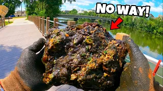 Absolutely *MASSIVE* Gem Found in the River - $10,000?! (Magnet Fishing)