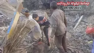 مشاهد مأساوية في إخراج جتت زلزال الحوز  جماعة تيكوكة تارودانت