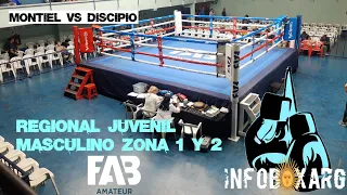 TOMAS MONTIEL VS LAUTARO DISCIPIO, CATEGORIA 52KG, REGIONAL JUVENIL MASCULINO FAB.