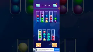 How to complete 30 to 40 Level ball sort color sort Game Latest tricks 2023