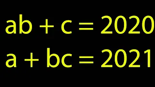 Math Olympiad Trick | You Should Learn This Trick | Algebra