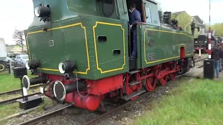 de Bonne 57 stoomtrein in station Simpelveld en Kerkrade