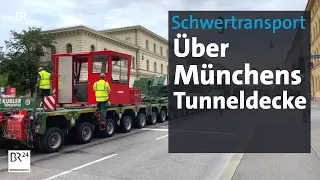 90 Meter langer Schwertransport: Gasturbine wird durch München transportiert | Abendschau | BR24