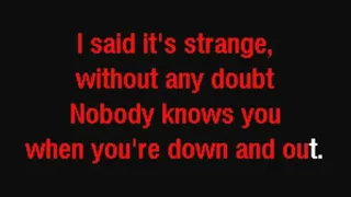 Nobody Knows You When You're Down And Out   Eric Clapton   karaoke