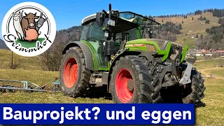 FarmVLOG#159 - Das neue Bauprojekt startet ....................nicht. Dafür eggen wir .