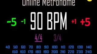 Metronomo Online - Online Metronome - 90 BPM 4/4