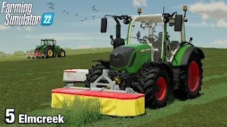 HAYMAKING, ROUND BALING AND AUTONOMOUS AI - Farming Simulator 22 FS22 Elmcreek Ep 5