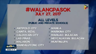 PTV INFO WEATHER: Mga lugar na #WalangPasok dahil sa bagyong #GorioPH