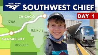 Chicago to LA for $50! Coach class on Amtrak's Southwest Chief | Day 1