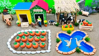 30 Minutes Satisfying Build Creative Countryside Farm Diorama - Cow Shed - Mini Hand Pumb Water