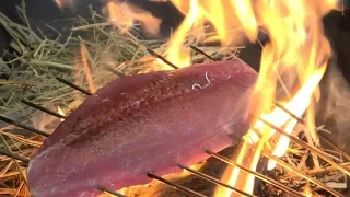 Japanese Street Food - Seared Bonito and Sushi -煙燻鰹魚 | 生魚片