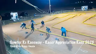 SUMTER RC RACEWAY -RACER APPRECIATION RACE - OPEN NITRO BUGGY AMAIN 12/16 2023 - PARITAL RACE RCJERZ