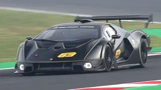 #63 Lamborghini Essenza SCV12 screaming on Track! - 830HP N/A V12 Engine Sound!