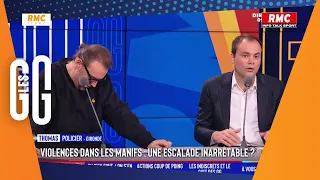 Charles répond à un policier sur une eventuelle loi anti-casseur.