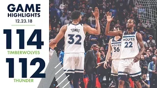 Full Game Highlights: Minnesota Timberwolves at OKC Thunder - 12/23/18