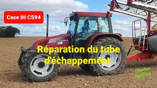 Petite réparation sur le pot d'échappement du Case IH CS 94