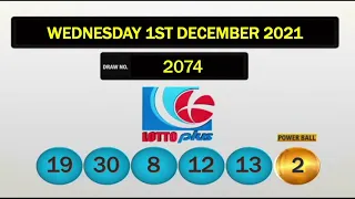 NLCB Online Lotto Plus Draws   Wednesday 1st December 2021