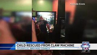 Caught on camera: Child stuck in claw machine game at Titusville restaurant