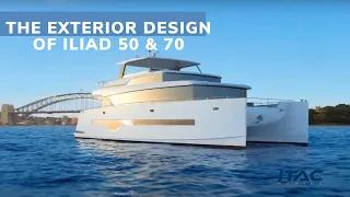 The exterior design of ILIAD 50 & 70 Power Catamaran