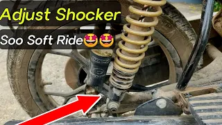 How to adjust Shocker for soft ride & hard ride | How to do softer rear shocker | Platina H-Gear